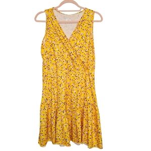 Sleeveless Yellow Floral Dress